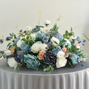 酒店圆桌桌假仿真宴会桌面转盘中间装饰艺餐桌摆