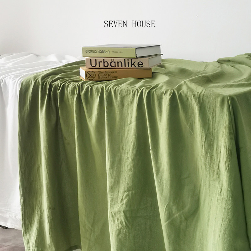 春夏款牛油果绿白绿色花艺甜品台桌布小红薯IN家居民宿装饰台布