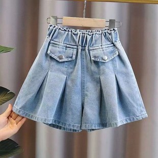 夏季 网红炸街裤 2025新款 洋P气裙裤 子 儿童女大童夏款 女童牛仔短裤