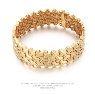 S925山文甲手链男女生纯银电镀白金色轻奢生日礼物原创不掉色