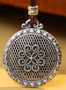 泰银国风复古麒麟吊坠潮男项链挂