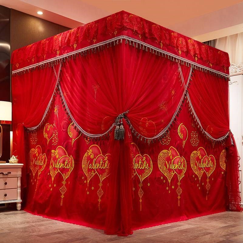 结婚的蚊帐蚊帐结婚用喜庆红色蚊帐婚房蚊帐2022年新款结婚用床帐
