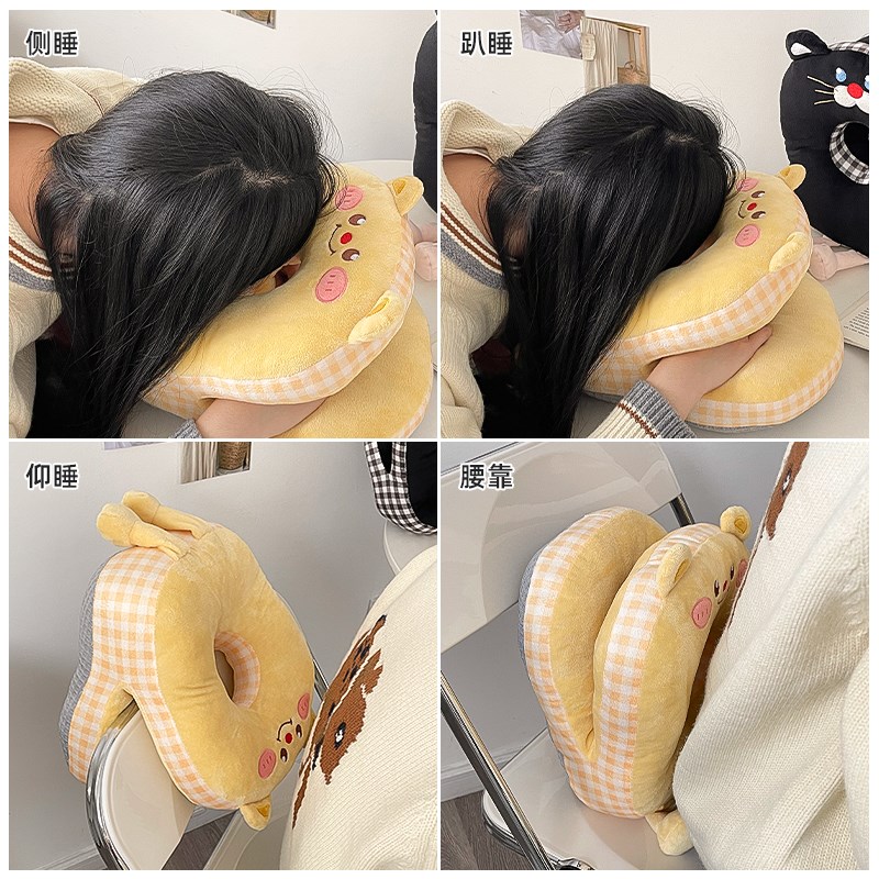 优选可爱午睡枕小学生趴睡枕成人办公室午睡神器R吊脚座椅护腰靠.