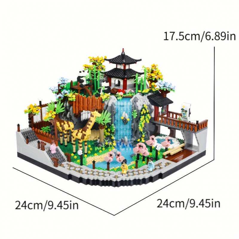 2026新款跨境代发动物园积木动物和植物模型户外跨境代发
