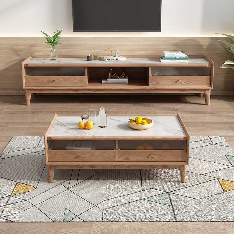 岩板茶几现代简约小户型客厅电视柜北欧白蜡木实木茶几电视柜组合,鲜花速递/花卉仿真/绿植园艺,割草机/草坪机,淘宝优惠券,粉丝福利购,淘宝优惠卷