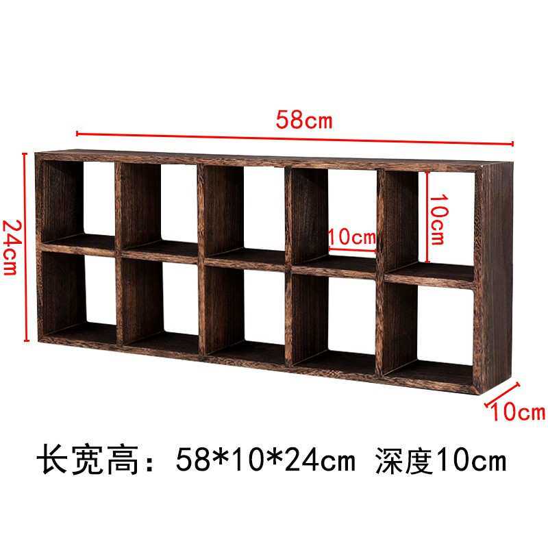 博古架实木中式现代简约多宝阁置物架古董架壁挂式上墙茶壶展示架