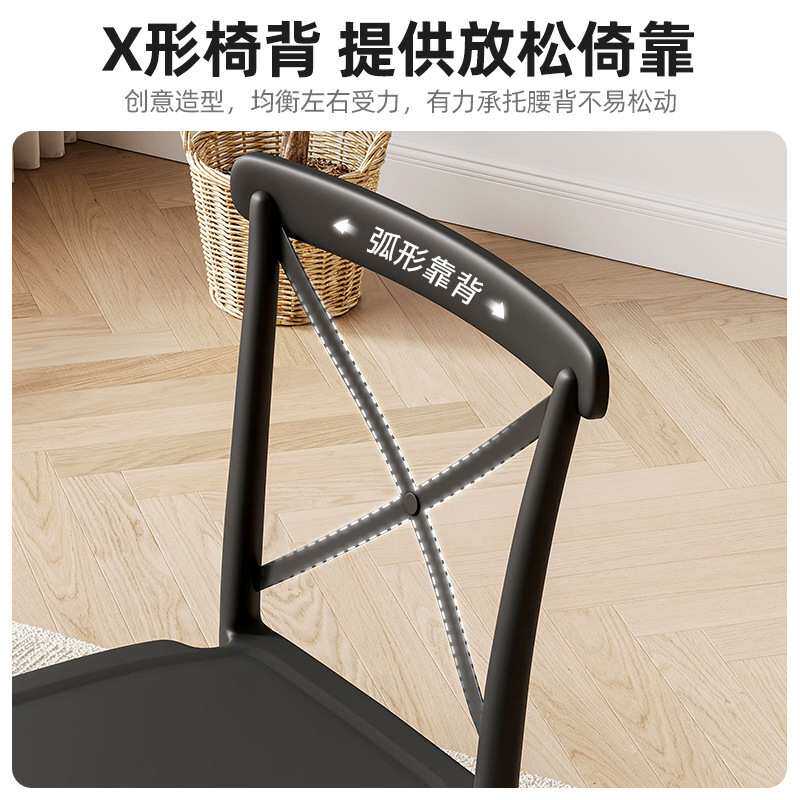 塑料椅家用凳子小户型餐椅靠背椅简约休闲耐用椅子商用餐厅桌椅