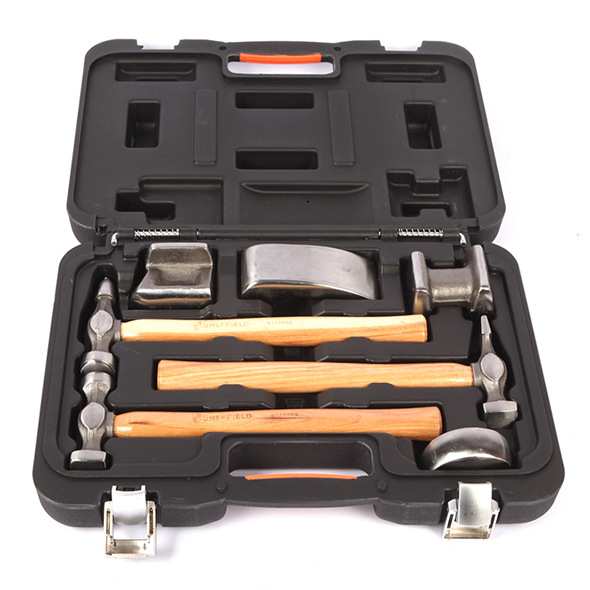 钢盾S116001 7件套钣金组套铬钒钢锤子木制耐用