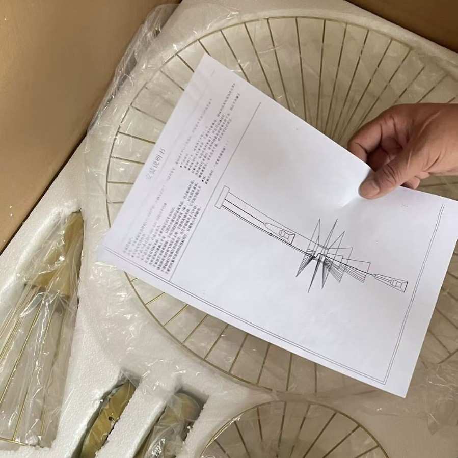 新中式金属网格吊灯北欧现代简约样板房别墅客厅卧室咖啡餐厅吊灯