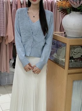 UONE-气质百搭温柔风针织半身裙