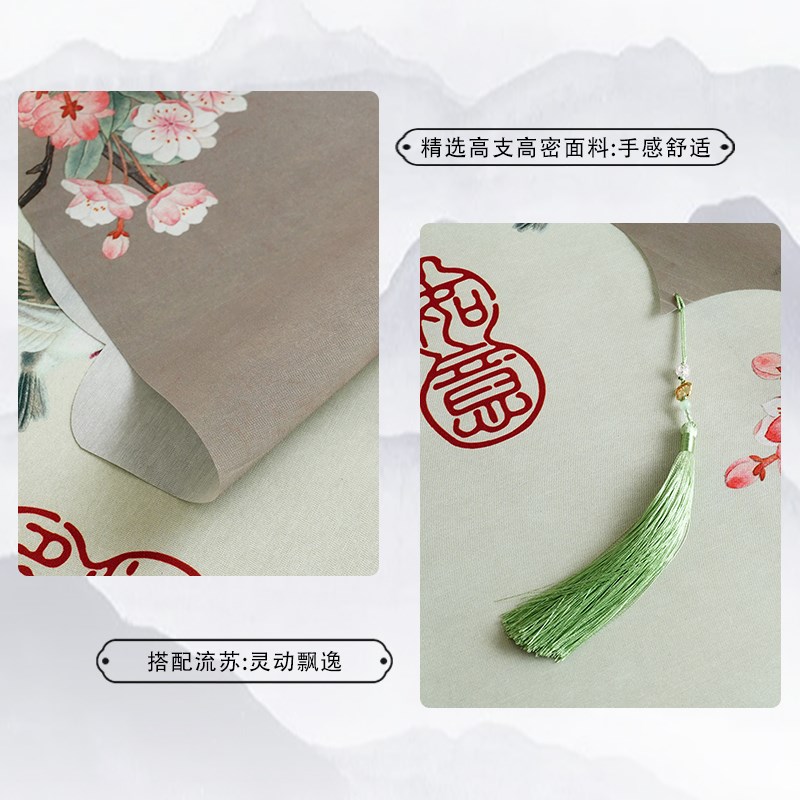 中式门帘免打孔入户厨房隔断帘卧室客厅家用帘子高级感纱帘遮挡帘