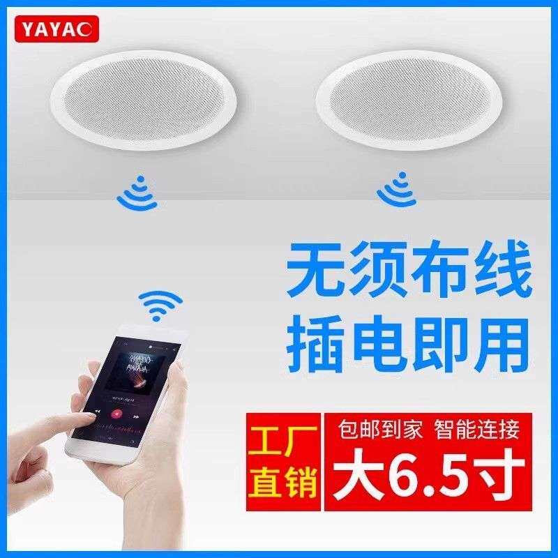 无线蓝牙吸顶音响壁挂嵌入式天花吊顶蓝牙音箱广播喇叭店铺专用