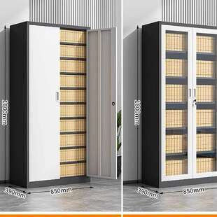 办公室文件柜铁皮柜财务凭证柜资料柜钢制档案柜子带锁收纳储物柜