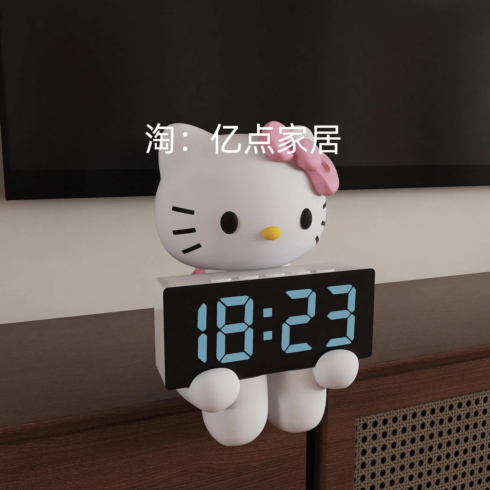 学生专用智能HelloKitty猫电子时钟桌面摆件男孩女孩起床计时闹钟