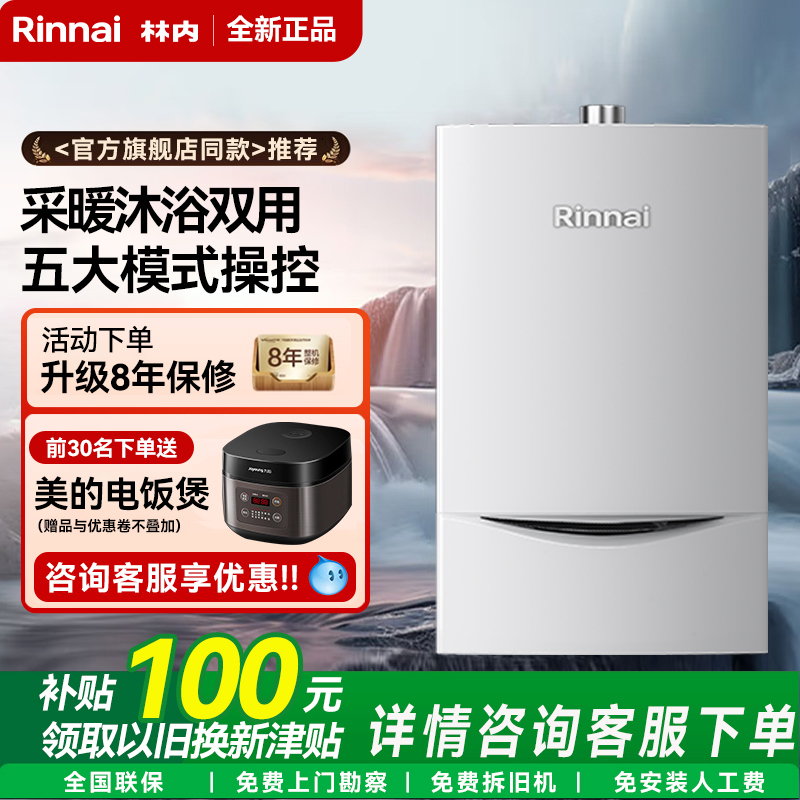 林内燃气热水器壁挂式双用