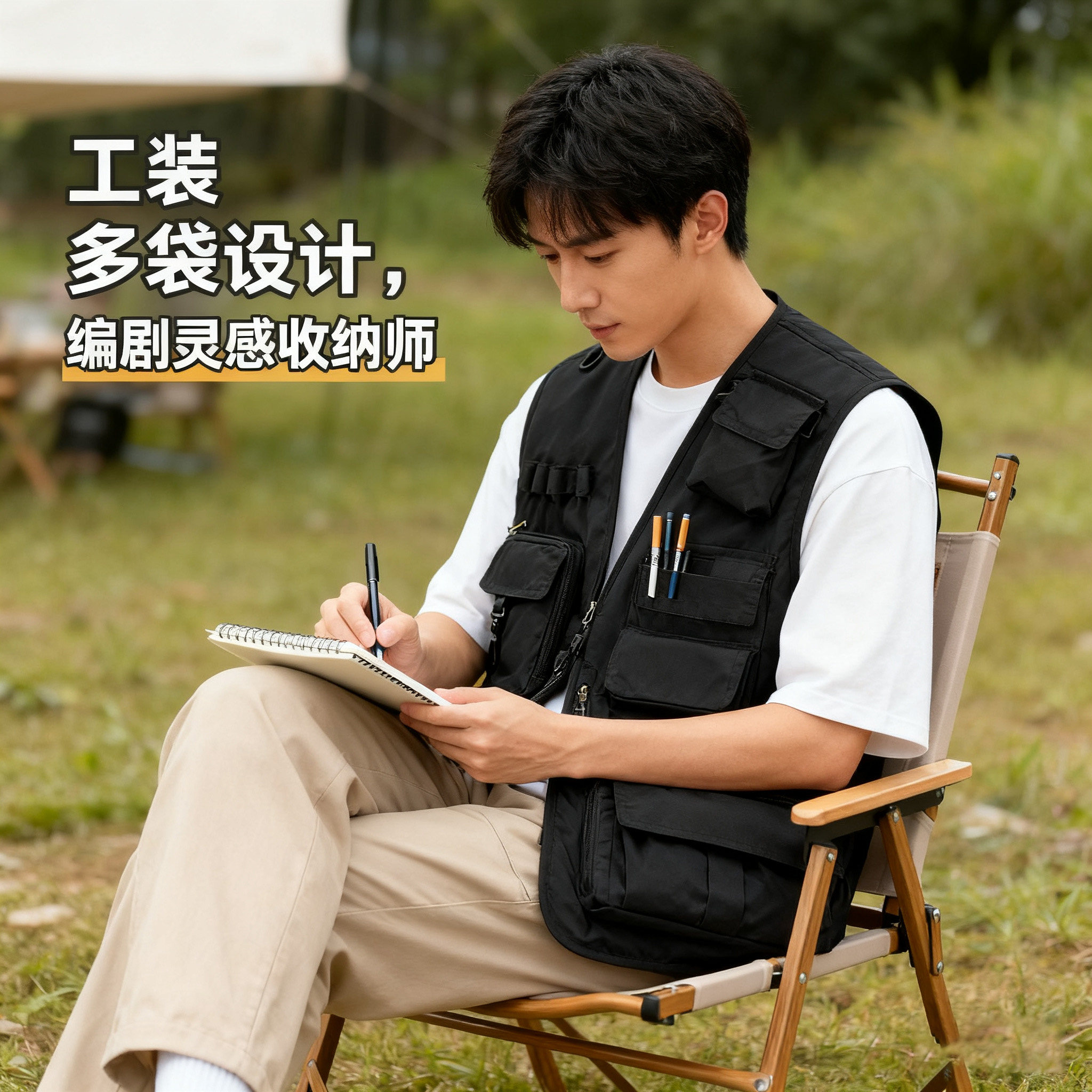 摄影马甲定制印logo高端背心