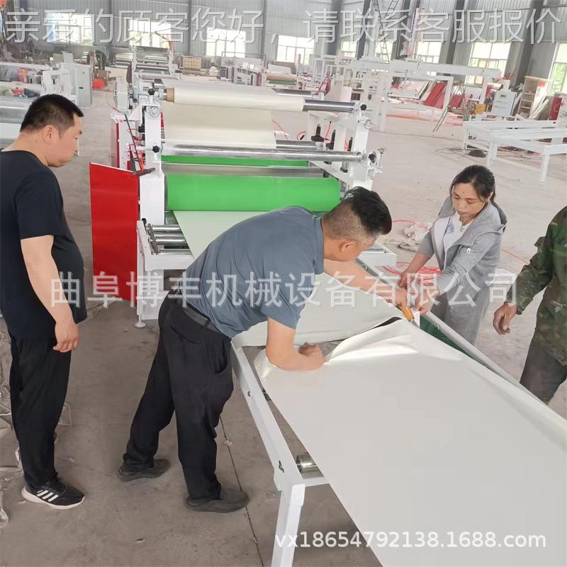 竹木板石塑维板覆膜机 P纤VC木饰膜上平贴机涂胶机高分子膜铝板面