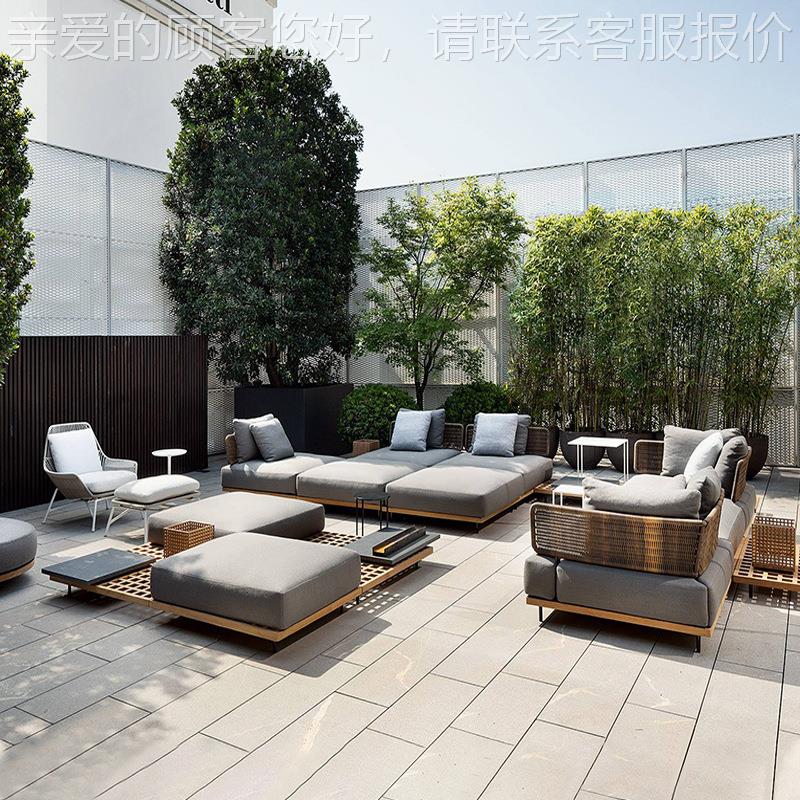 户外院发椅BO22酒店设计师露天别沙墅室庭外民宿客厅发藤竹沙发防