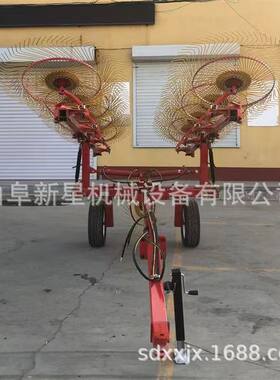 牵引式八盘花生秧搂草机 指盘式拾草机 牧草秸秆指盘式搂草机