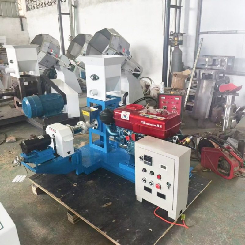 小型鱼饲料颗粒膨化机 水产养殖饲料生产线 宠物猫鸟虾龟饵料机,机械设备,粉碎机,淘宝优惠券,粉丝福利购,淘宝优惠卷
