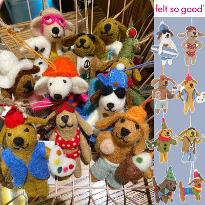 feltsogood狗狗挂件羊毛毡包挂