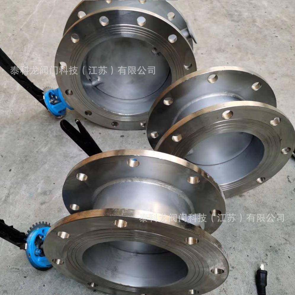 D341W/H不锈钢手动开关涡轮双法兰硬密封放通风蝶阀DN125200