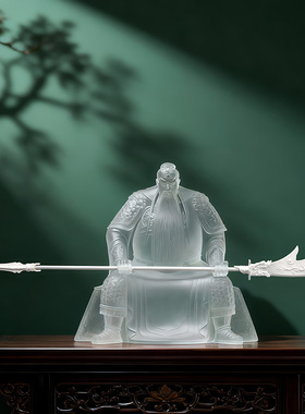 京铜关公神像琉璃摆件高档次礼物