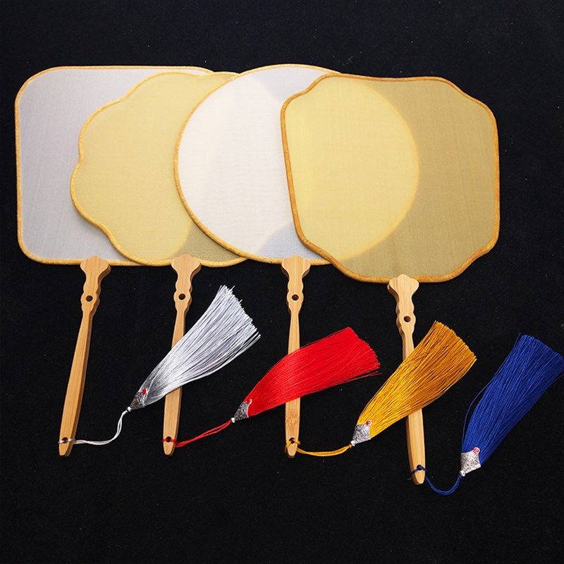 精品真丝空白熟绢扇矾绢团扇工笔手绘画圆扇DIY宫扇古典中国风扇,居家日用,扇子,淘宝优惠券,粉丝福利购,淘宝优惠卷