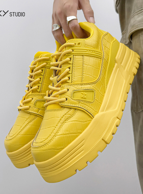 男士鞋子男鞋2025秋冬季新款老爹鞋潮流休闲鞋透气小白鞋增高板鞋