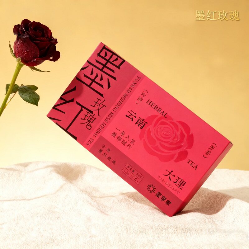 【新品】星享家墨红玫瑰 云南大理玫瑰花草茶独立小包装