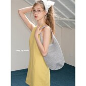 feytiy 银色线手p工编织包 时髦百搭单肩包女水桶包手提包编织包