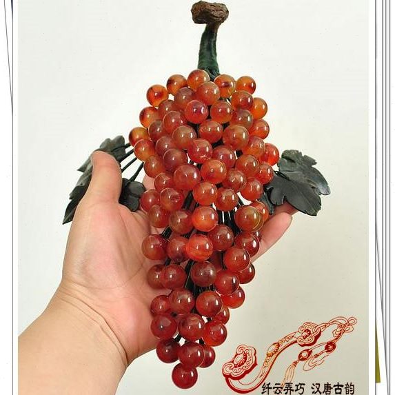 汉唐古韵 藏品新做 玛瑙挂件 葡萄摆件 生日礼物 寿诞贺礼