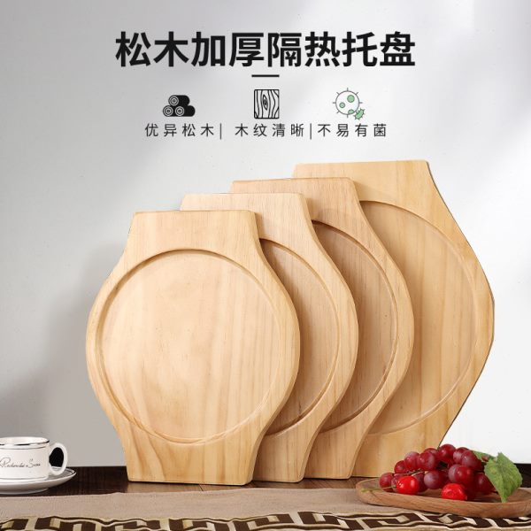 加厚松木方形隔热垫板煲仔饭隔热垫实木锅托砂锅托盘木底座商用