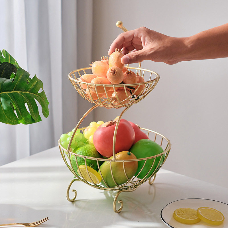 创意客厅果篮双层北欧风多层新款家用果盘客厅水果盘高颜值,餐饮具,果盆/果盘/果篮,淘宝优惠券,粉丝福利购,淘宝优惠卷