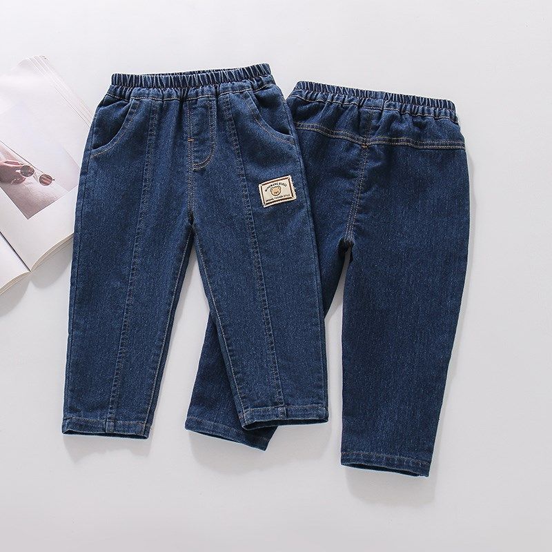 男童牛仔裤春秋2024新款3岁小童长裤4外穿5薄款R6宽松直筒宝宝裤