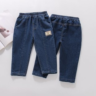R6宽松直筒宝宝裤 男童牛仔裤 4外穿5薄款 3岁小童长裤 春秋2024新款