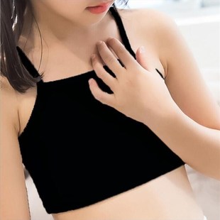 2020全棉春夏儿童p瑜伽背心女童跑步健身舞蹈小吊带白黑粉红四色