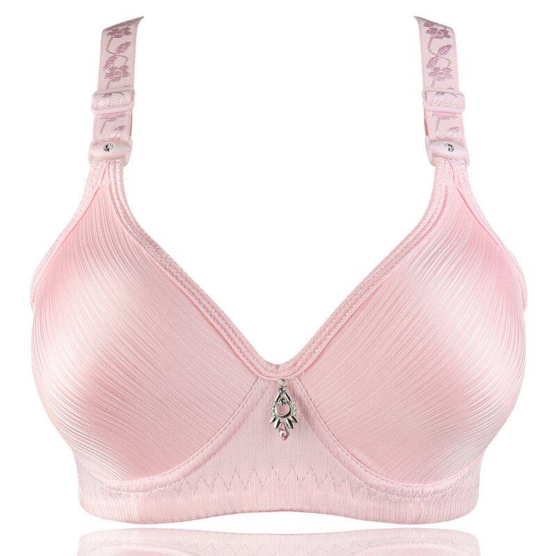 薄款拉丝纯棉调整型文胸聚拢舒适加大码无钢圈无痕胖人MM女士内衣