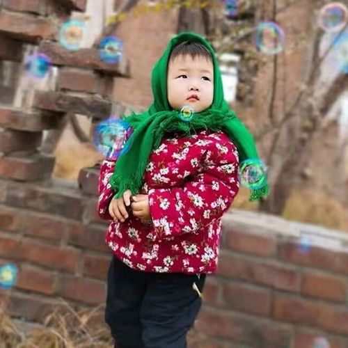 春节儿童拍摄服i饰传统碎花小棉袄新年影楼摄影主题拍照写真拜年