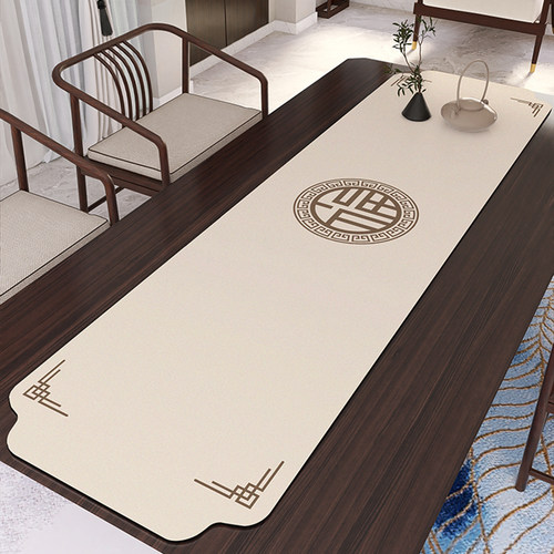 新中式禅意桌旗轻奢高端高级感茶席D茶桌垫布茶几防水防油免洗定