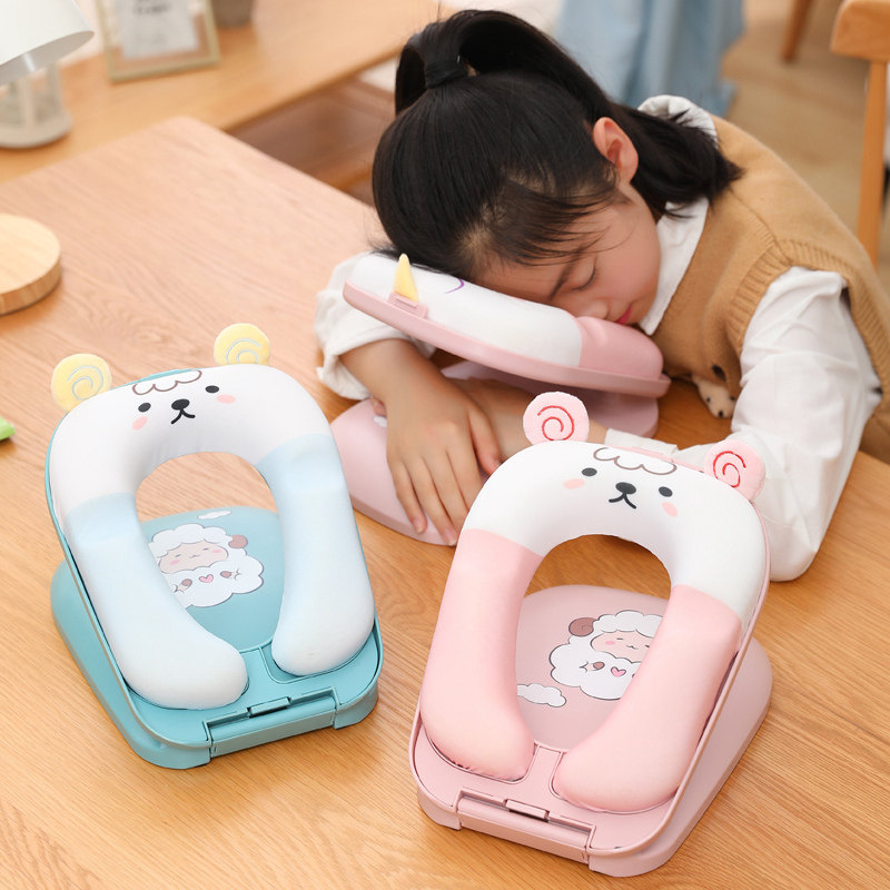 夏季折叠便携式中小学生午睡枕趴睡枕冰丝趴趴枕儿童教室午休神器,居家布艺,午睡枕,淘宝优惠券,粉丝福利购,淘宝优惠卷