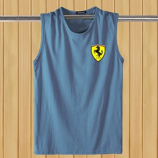 新款 T恤宽松运动砍袖 背心男篮球休闲男装 宽肩无O袖 潮 汗衫 纯棉夏季