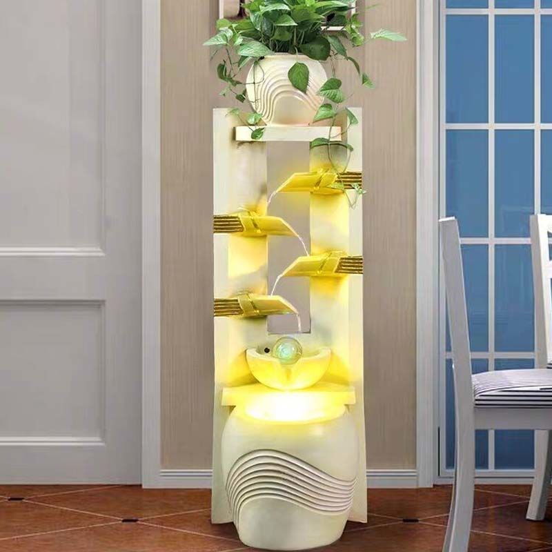 电视柜旁边落地摆件家居饰品现代简约加湿器客厅创意欧式流水厂家