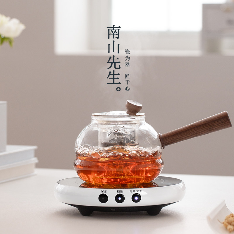 南山先生明趣侧把壶大容量煮茶壶蒸煮茶器电陶炉装家用耐热玻璃,餐饮具,煮茶炉,淘宝优惠券,粉丝福利购,淘宝优惠卷