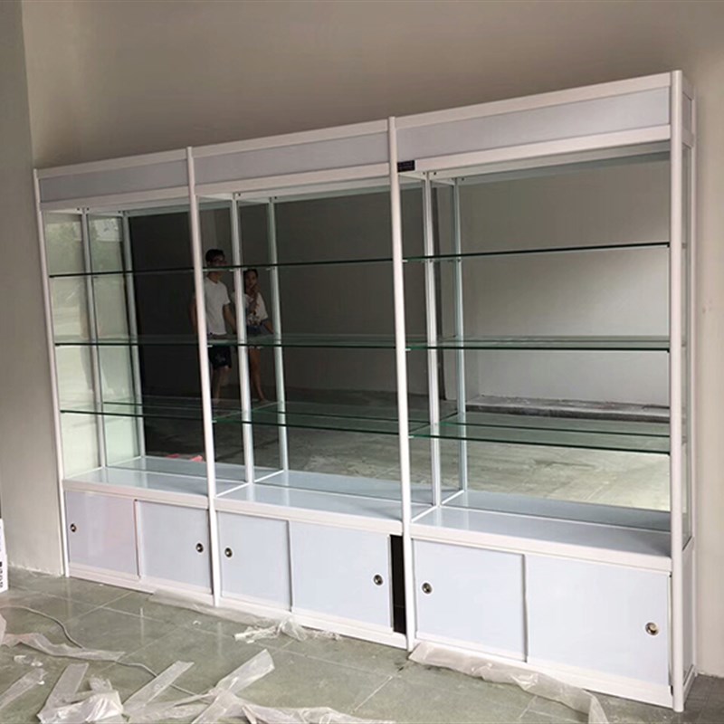 玻璃展柜珠宝展示柜样品奖杯烟酒化妆品陈列柜精品货架展示柜柜台