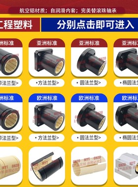 igu易格斯方法兰工程塑料直线轴承JLM    L滑动轴承