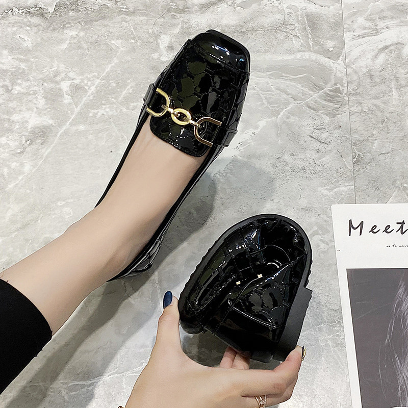 单鞋女鞋子2021秋季新款百搭浅口休闲黑色工作软底.平底豆豆鞋,女鞋,乐福鞋（豆豆鞋）,淘宝优惠券,粉丝福利购,淘宝优惠卷