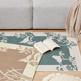 南京博物馆c文创园林游记秋冬厚款地毯新中式床边沙发地垫客厅卧
