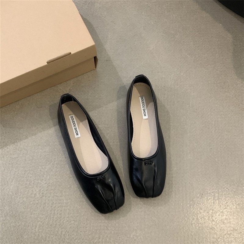 平底春秋法式银色方头单鞋女鞋y子2024新款春季法式褶皱软底豆豆,女鞋,浅口单鞋,淘宝优惠券,粉丝福利购,淘宝优惠卷