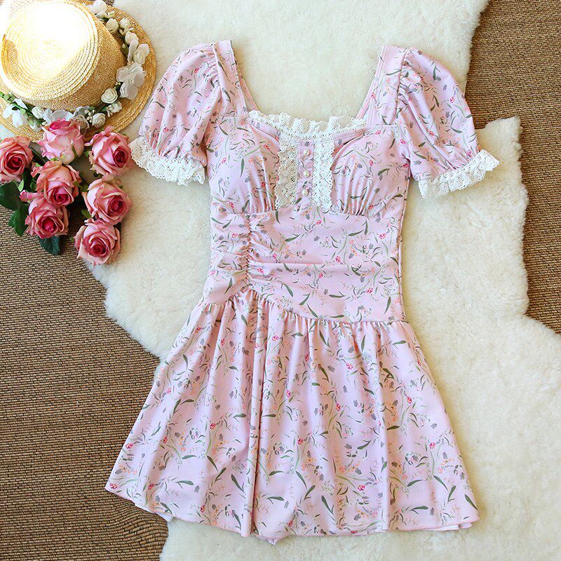 甜美小碎花连体游泳衣少女大码保守显瘦遮肉带胸垫泡温.泉拍照好,运动/瑜伽/健身/球迷用品,连体泳衣,淘宝优惠券,粉丝福利购,淘宝优惠卷